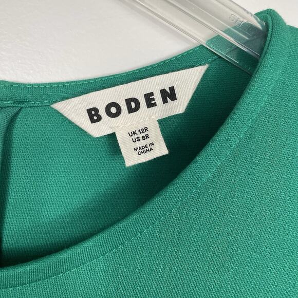 Boden Sabrina Ponte Dress Size 8R Kelly Green Fit n Flare Classic Career Holiday - Picture 3 of 7
